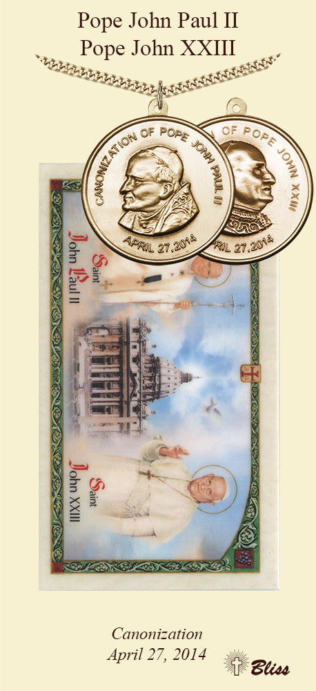 Popes John Paul II & John XXIII Prayer Card
