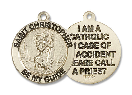 Women's Double-Sided I'm A Catholic St. Christopher Necklace