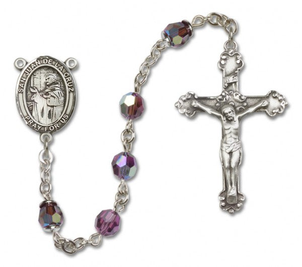 San Juan de la Cruz Sterling Silver Heirloom Rosary Fancy Crucifix