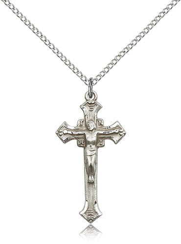 INRI Flared Tip Crucifix Medal