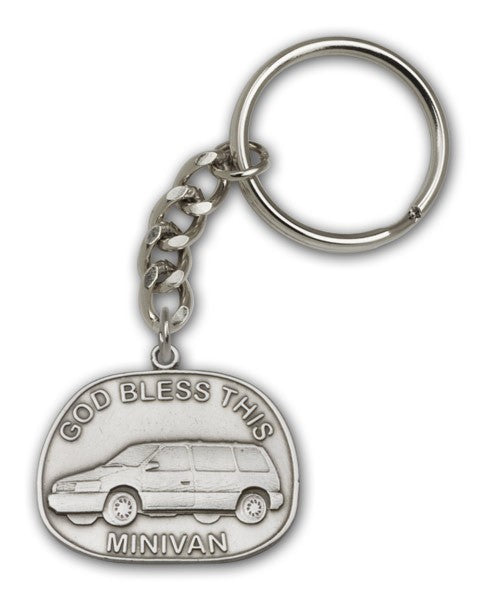God Bless This Mini-Van Keychain