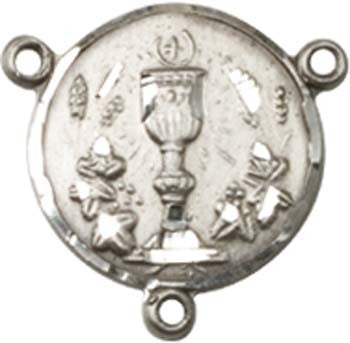 Communion Sterling Silver Rosary Centerpiece
