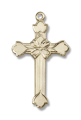 Floral Center Women's Cross Necklace