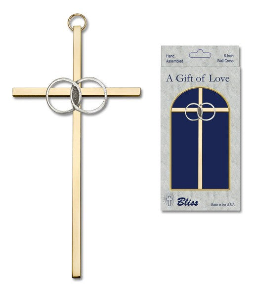 Wedding Rings Cross 6"