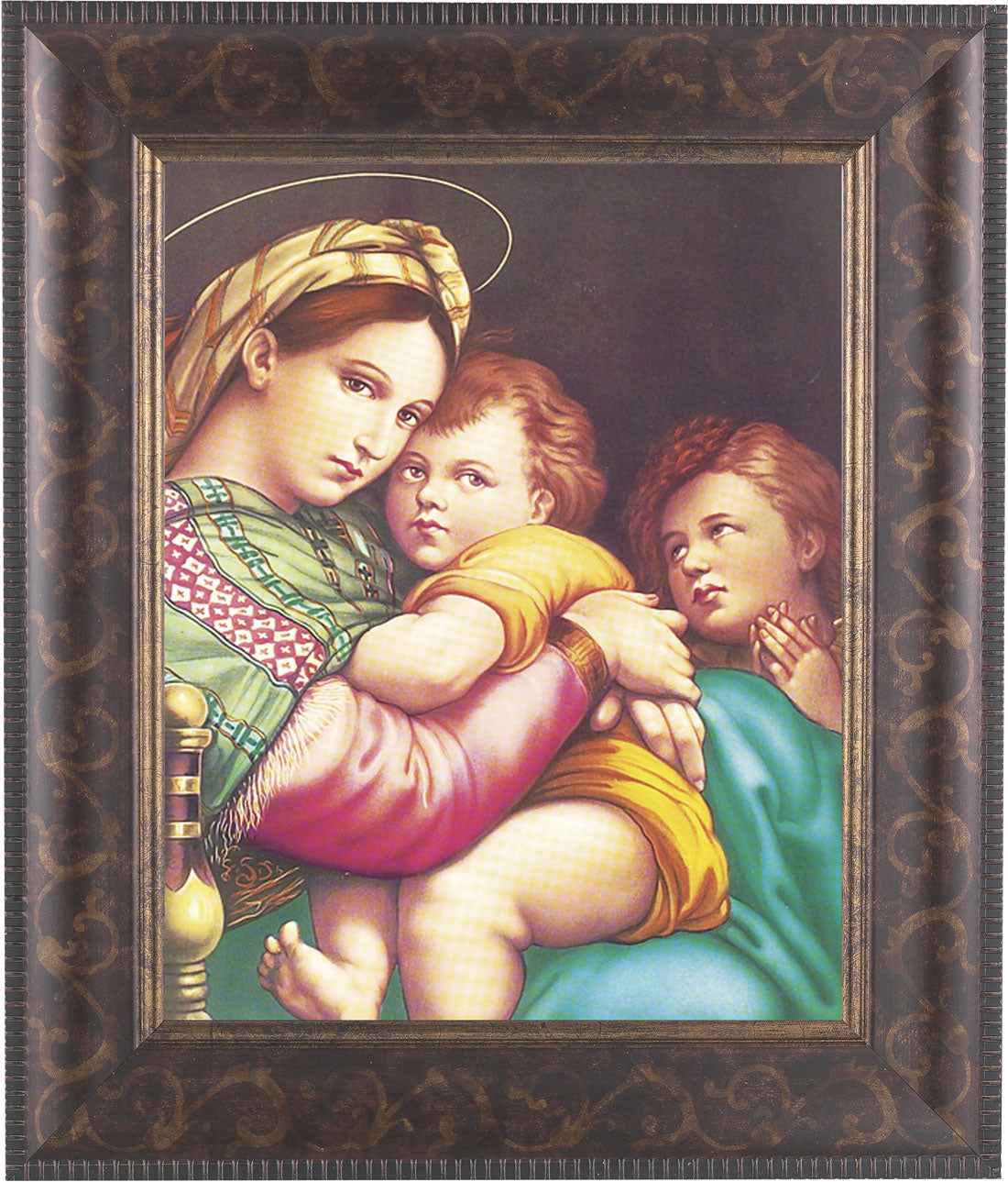 Madonna and Child with Saint Gabriel 8x10 Framed Print Under Glass