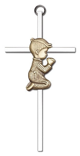 Praying Boy Cross 6'