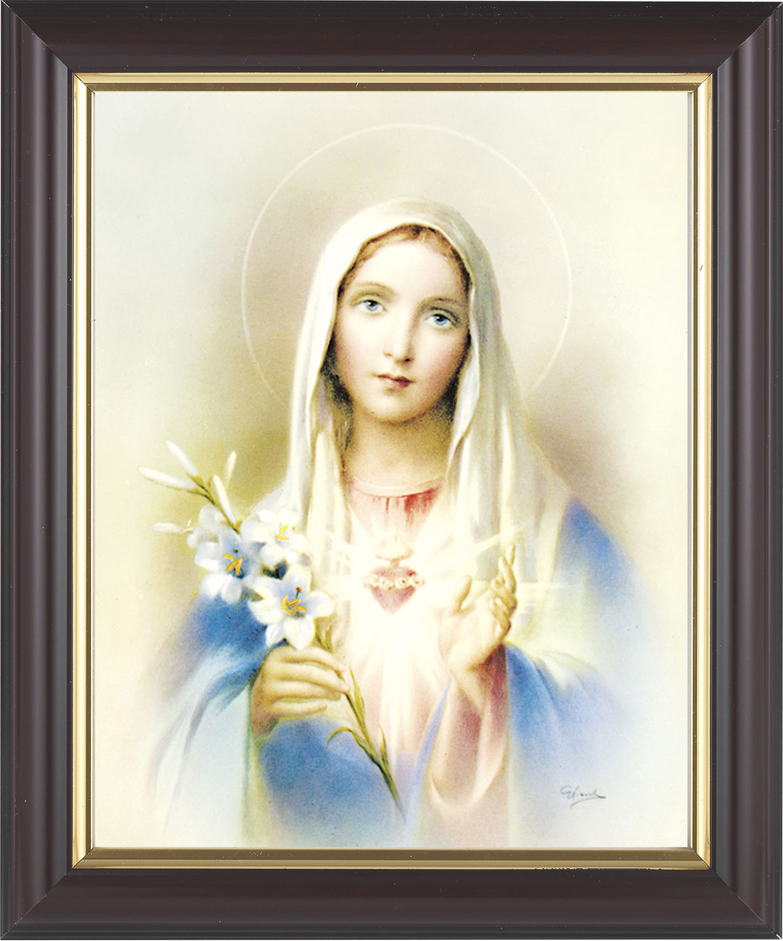 Immaculate Heart of Mary 8x10 Framed Print Under Glass