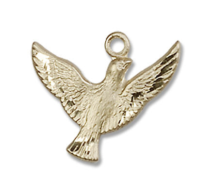 Holy Spirit Dove Medal Pendant - Sterling Silver or Gold