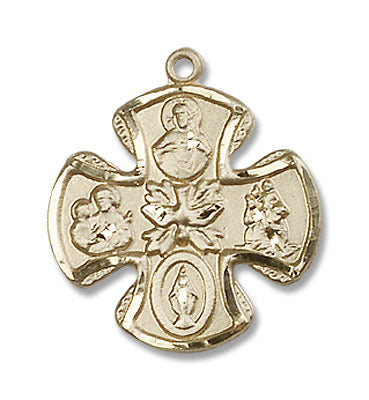 Women's Wide Tip 5-Way Medal with Dove Center