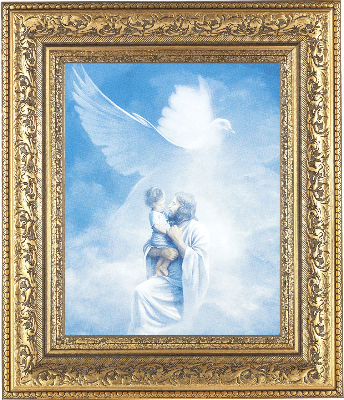 Jesus Holding Child In Heaven 8x10 Framed Print Under Glass