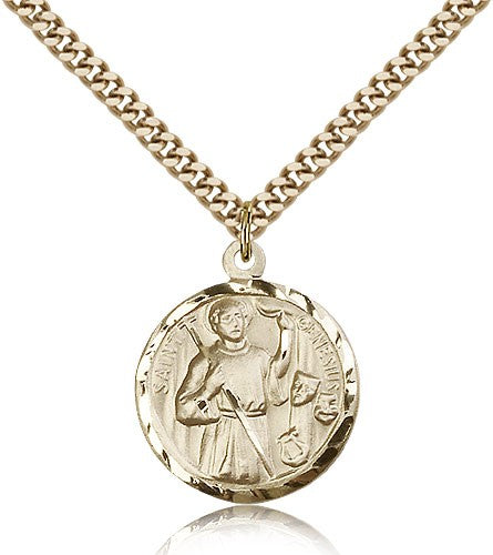 Round Saint Genesius of Rome Medal