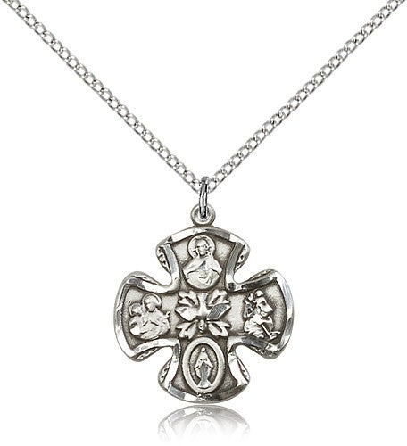 Women's Wide Tip 5-Way Medal with Dove Center