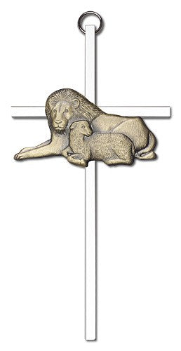 Lion and Lamb Wall Cross 6'