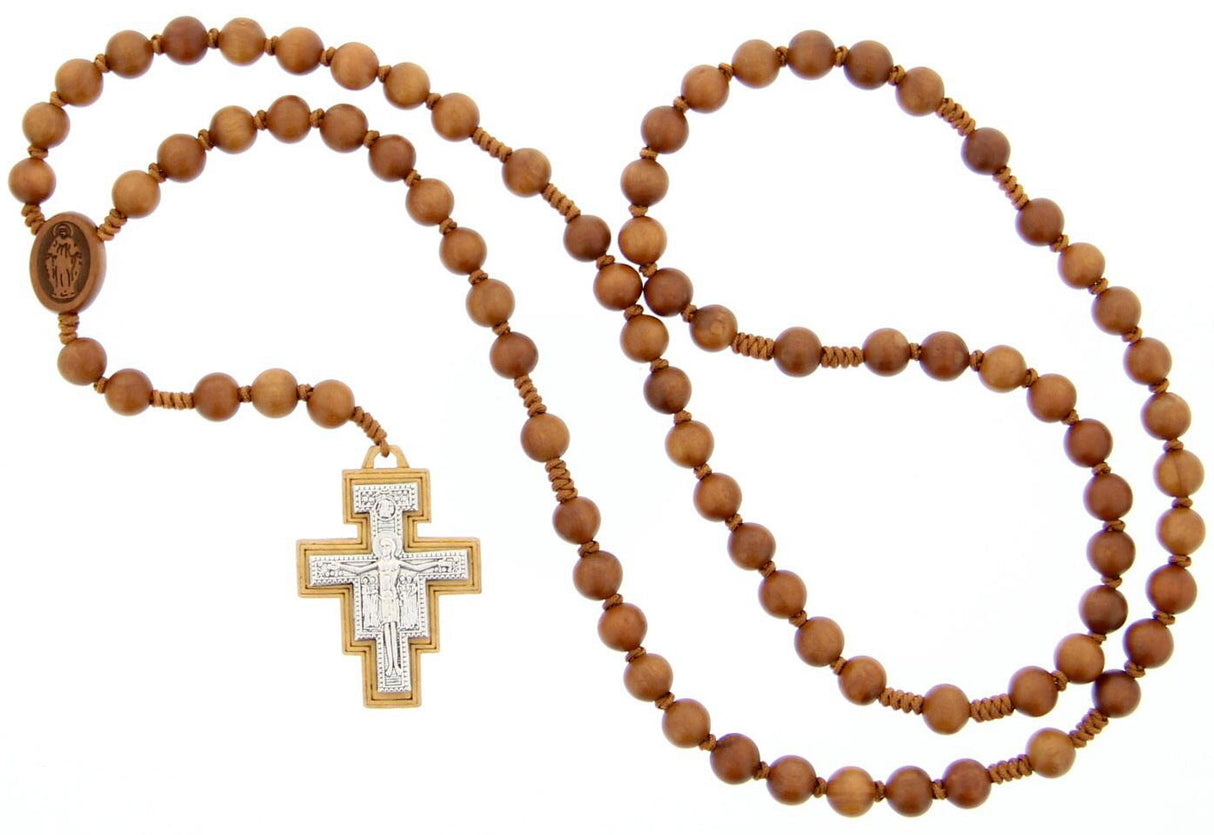 Franciscan Crown 7 Decade Wood Rosary - 8mm