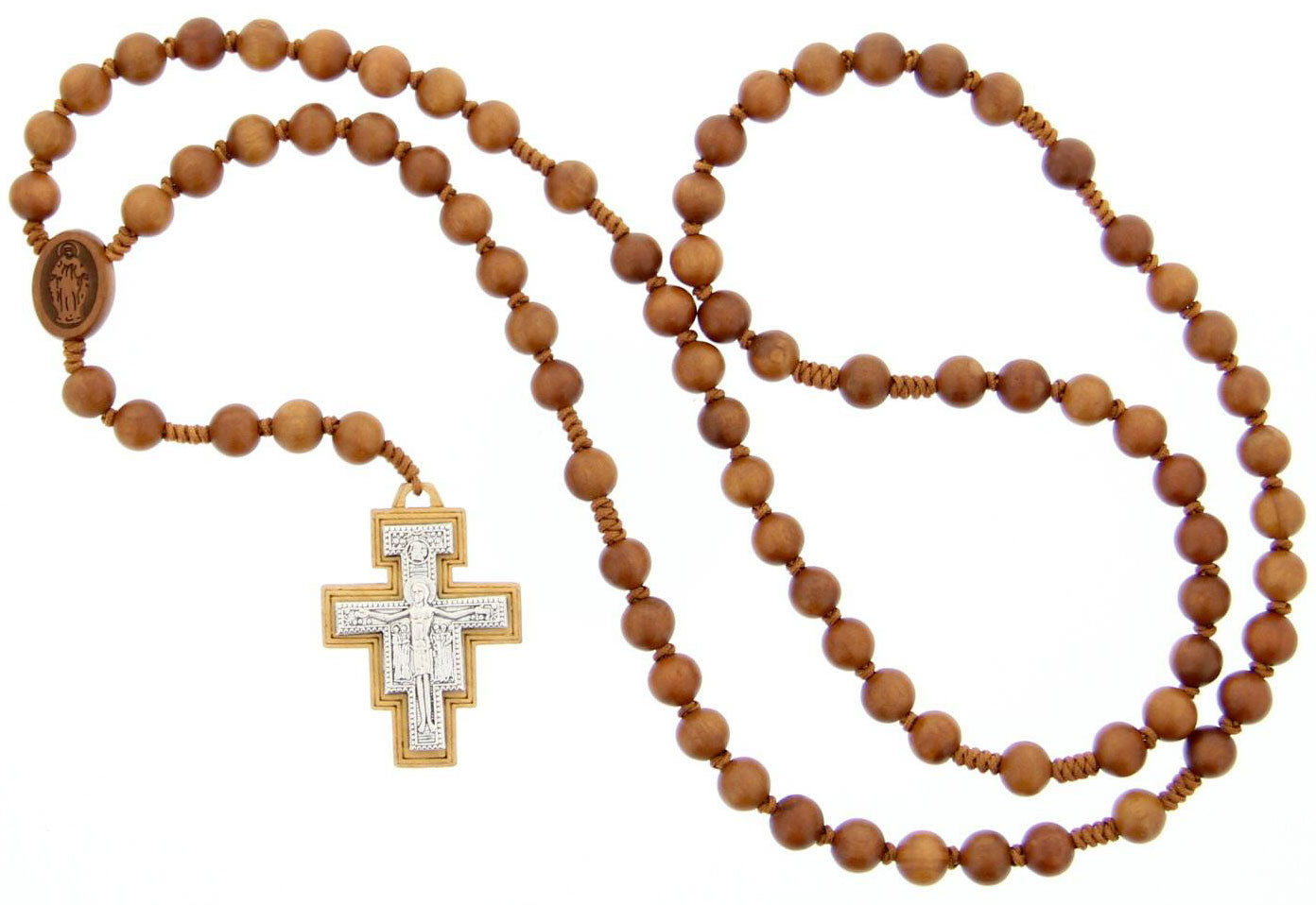Franciscan Crown 7 Decade Wood Rosary - 8mm
