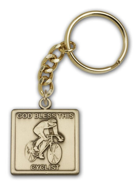 God Bless This Cyclist Keychain