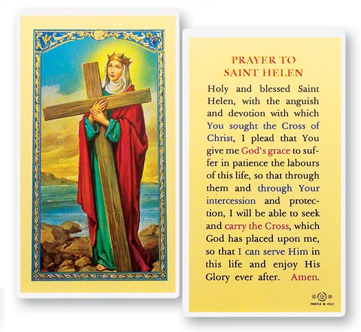 Prayer To St. Helen Laminated Prayer Card