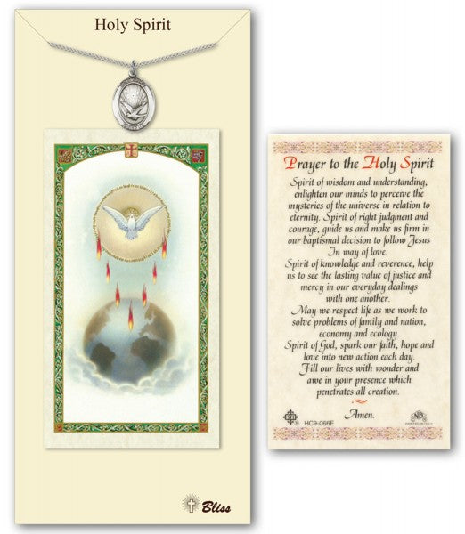 Holy Spirit Medal in Pewter with Prayer Card