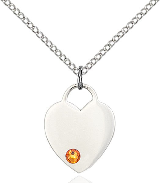 Small Heart Shaped Pendant with Birthstone Options