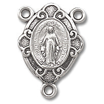 Sterling Silver Miraculous Rosary Centerpiece