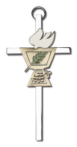 Confirmation Chalice and Dove Wall Cross 4'