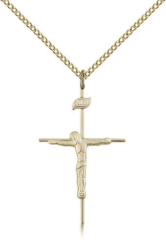 Slim Abstract Crucifix Necklace
