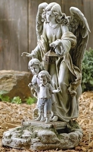 Guardian Angel with Solar Light Lantern 20.5"