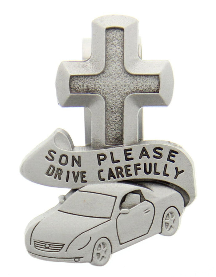 Son Please Drive Carefully Visor Clip