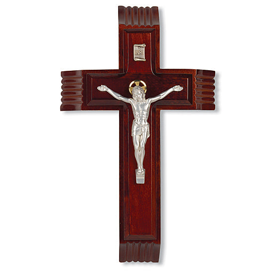 Dark Cherry Sick Call Crucifix Set - 10 inch
