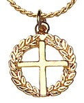 Cross on Wreath Pendant