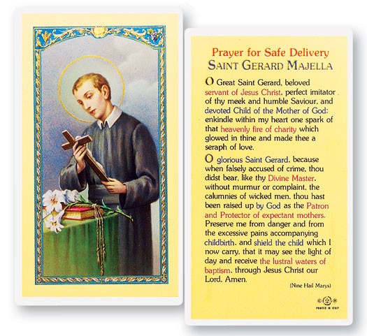 St. Gerard Laminated Prayer Card