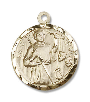 Round Saint Genesius of Rome Medal