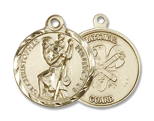 National Guard St. Christopher Medal - Nickel Size