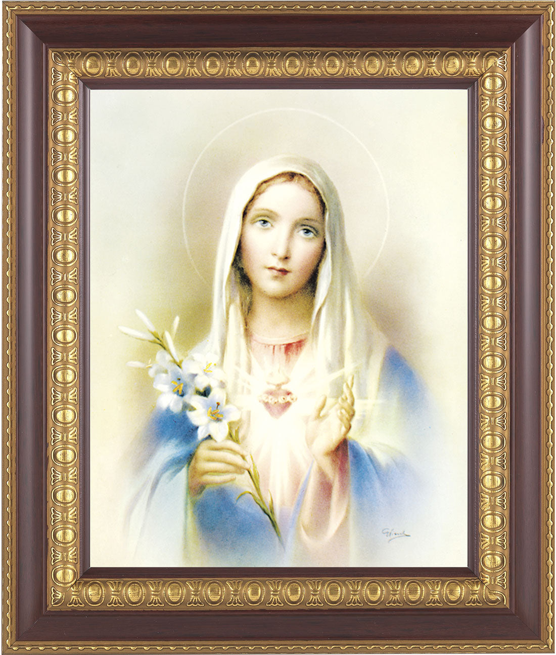 Immaculate Heart of Mary 8x10 Framed Print Under Glass