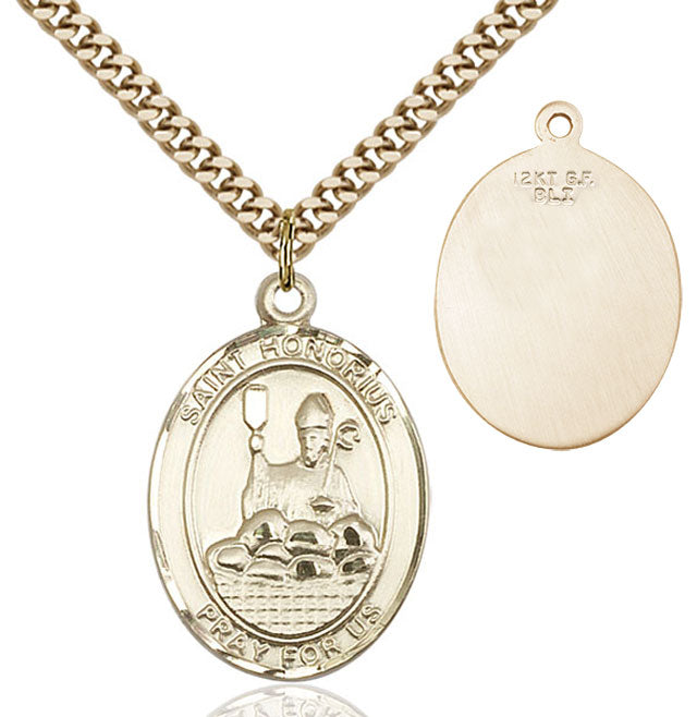 St. Honorius Medal - Patron Saint of Bakers & Pastry Chefs | Sterling Silver