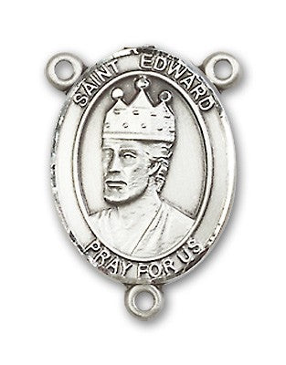 St. Edward the Confessor Rosary Centerpiece Sterling Silver or Pewter