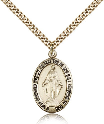 Men's Oval Shaped Miraculous Medal