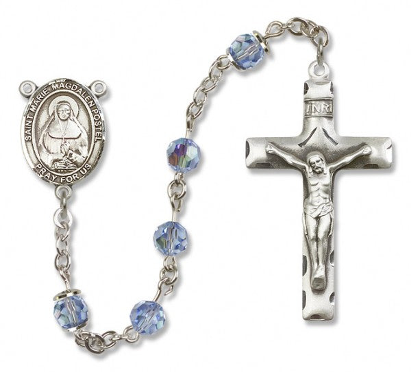 Marie Magdalen Postel Rosary Our Lady of Mercy Sterling Silver Heirloom Rosary Squared Crucifix