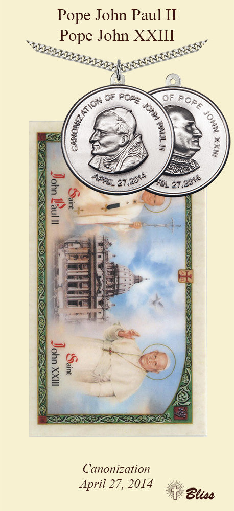 Popes John Paul II & John XXIII Prayer Card