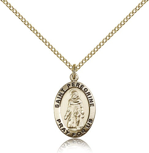 St. Peregrine Oval Medal Necklace