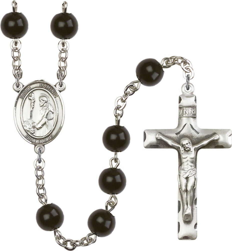 St. Dominic Rosary in Silver-Plate 7 Color Options for Men