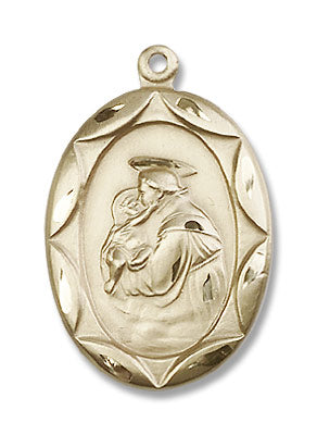 Men's Oval Scalloped Edge St. Anthony Medal