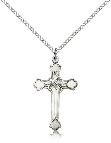 Floral Center Women's Cross Necklace