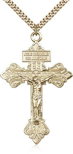 Large Jesus of Nazareth Crucifix Medal