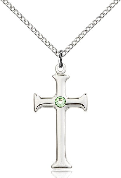 Maltese Edge Cross Pendant with Birthstone Options for Women