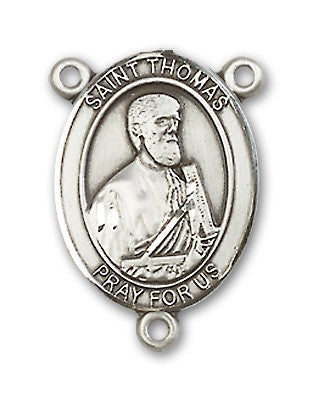St. Thomas the Apostle Rosary Centerpiece Sterling Silver or Pewter