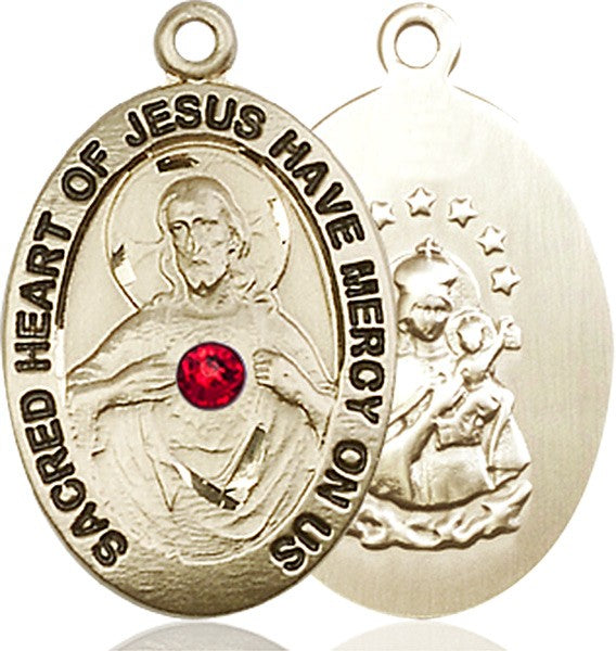 Classic Oval Scapular Pendant with Birthstone Options