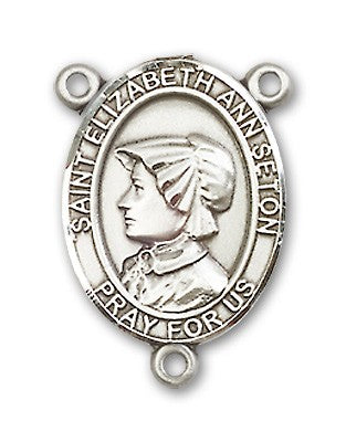 St. Elizabeth Ann Seton Rosary Centerpiece Sterling Silver or Pewter
