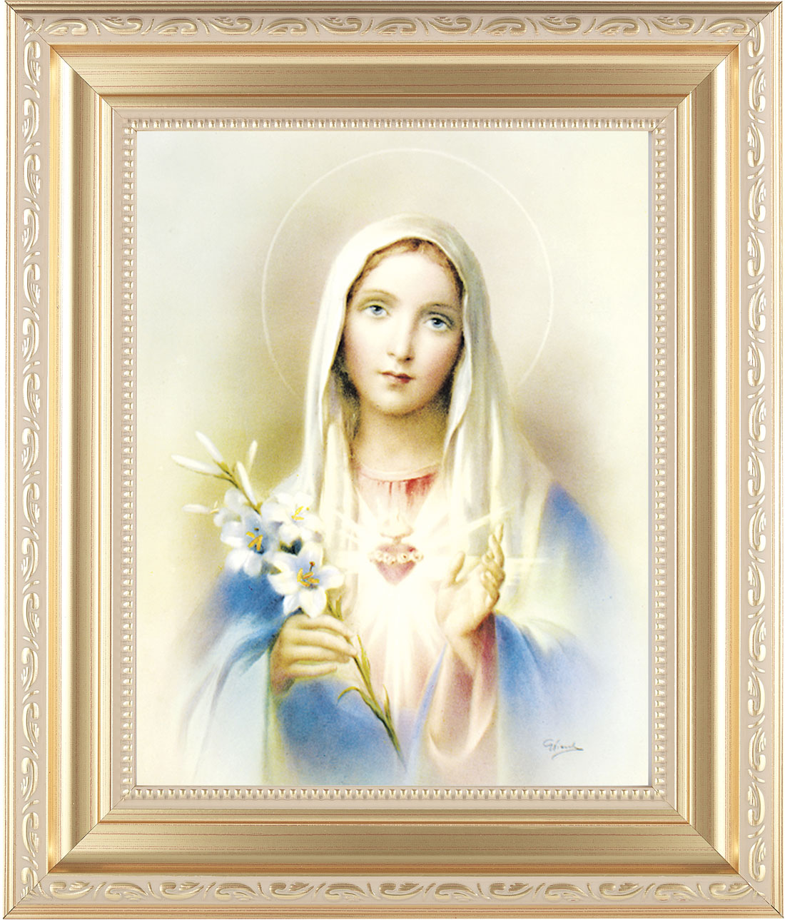 Immaculate Heart of Mary 8x10 Framed Print Under Glass
