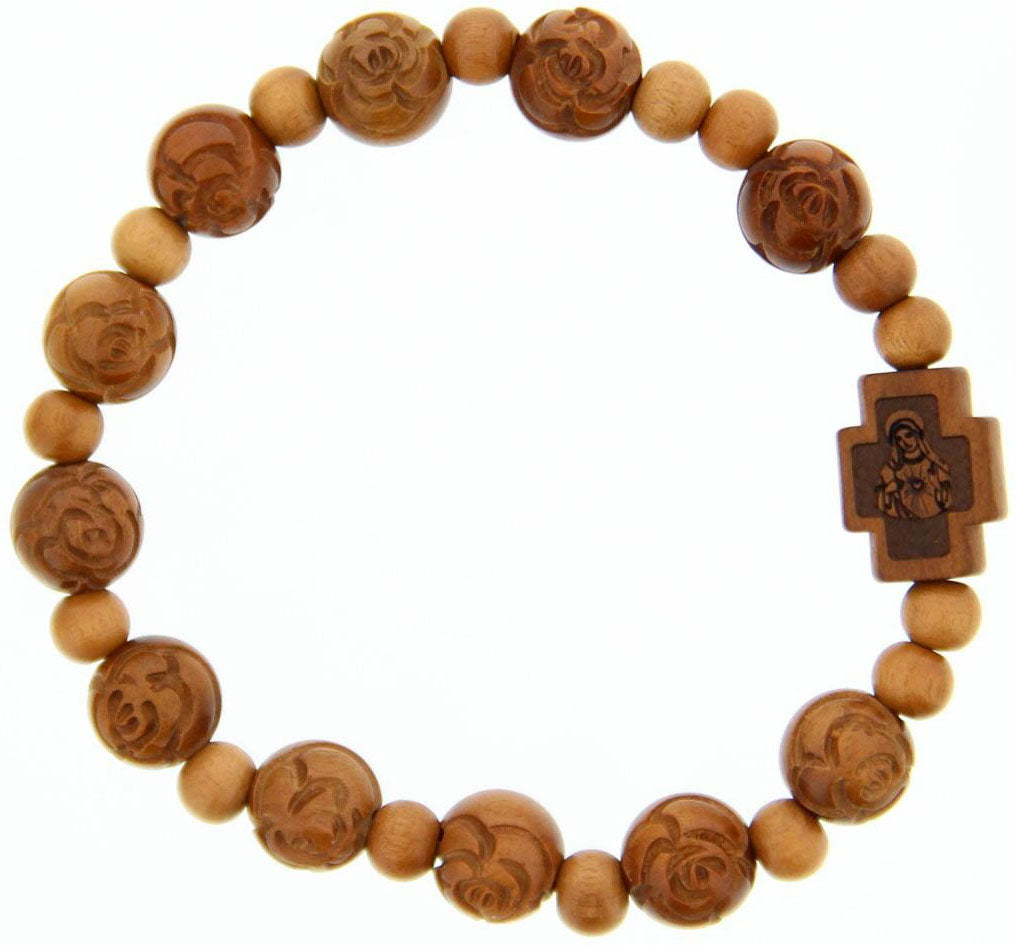 Jujube Rose Wood Rosary Bracelet - 10mm